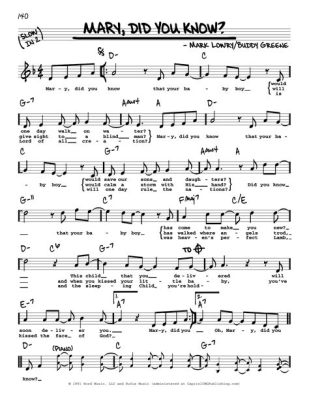 mary did you know music sheet Have you ever thought about how the rhythm and melody of a song can evoke emotions in us without even saying a word?